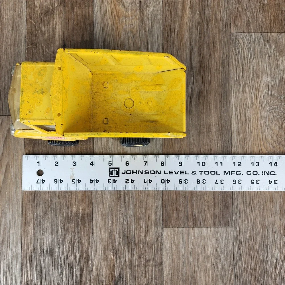 Vintage Tonka Mini Mighty Dump Truck Pressed Steel Yellow Construction Toy 1970s